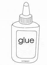 Glue Bottle Clipart  Coloring Page sketch template
