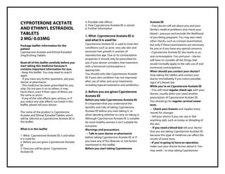 Cyproterone acetate and ethinyl estradiol 2mg and 0.03mg tablets pil, taj pharmaceuticals. | PPT