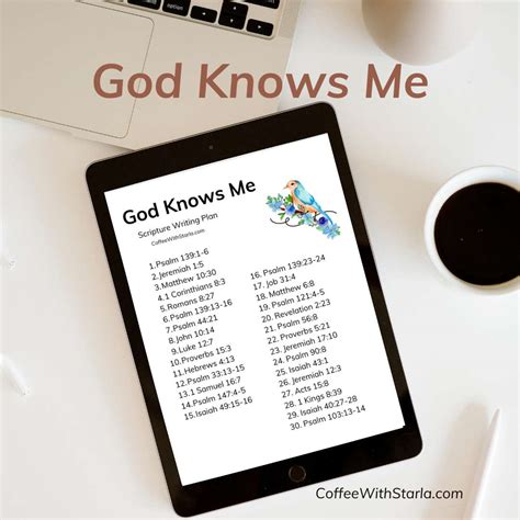 30 Bible Verses: God Knows Me Printable - Coffee With Starla