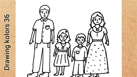 Family drawings/how to draw a family picture/family drawings easy for kids/easy family drawing ...