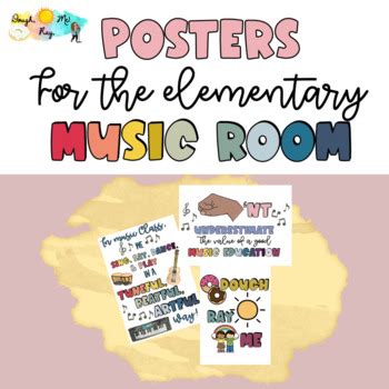 Posters for the Elementary Music Room by Dough Ray Me | TPT