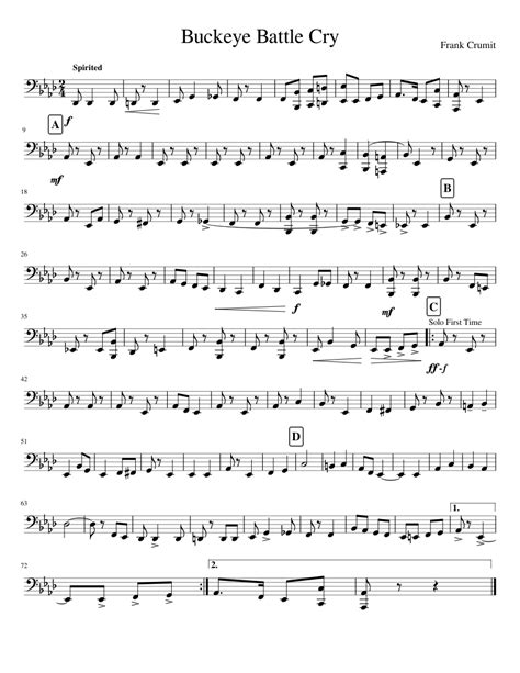 Buckeye Battle Cry sheet music for Piano download free in PDF or MIDI