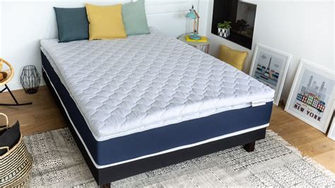 Sur-matelas déhoussable mémoire de forme 160x200 Memory Plus Hbedding - Mousse haute densité ...