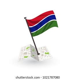 Map Flag Gambia Isolated On White Stock Vector (Royalty Free) 1021787080 | Shutterstock