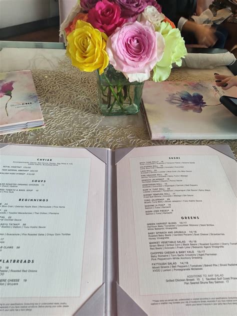 Menu at Bloom & Bee restaurant, Houston