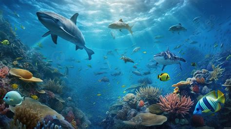 Underwater Wallpaper With Corals And Sharks Background, Picture Of Ocean Life, Ocean, Sea ...