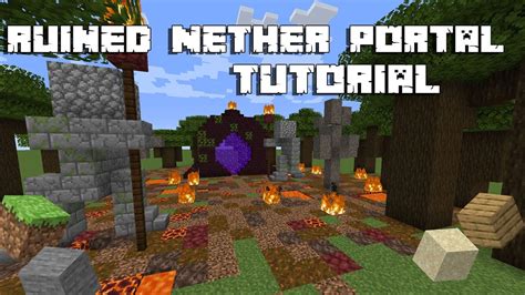 Ruined Nether Portal || Minecraft Tutorial - YouTube