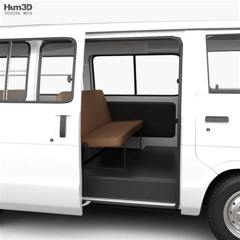 Toyota Hiace Passenger Van with HQ interior 1982 3D model - Vehicles on Hum3D