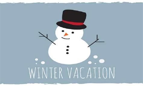 Winter Vacations schedule announced