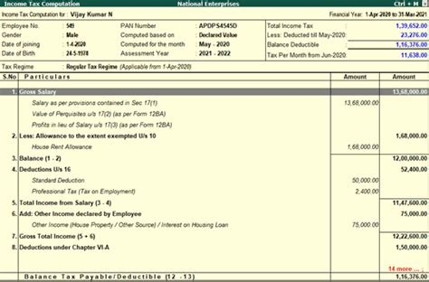 Fun Income Tax Computation Statement Format Berger Paints Profit And Loss