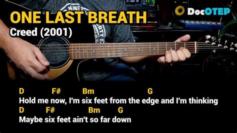 One Last Breath - Creed (Guitar Chords Tutorial with Lyrics) in 2022 ...