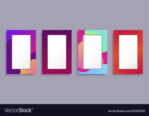 Colorful photo frames set Royalty Free Vector Image