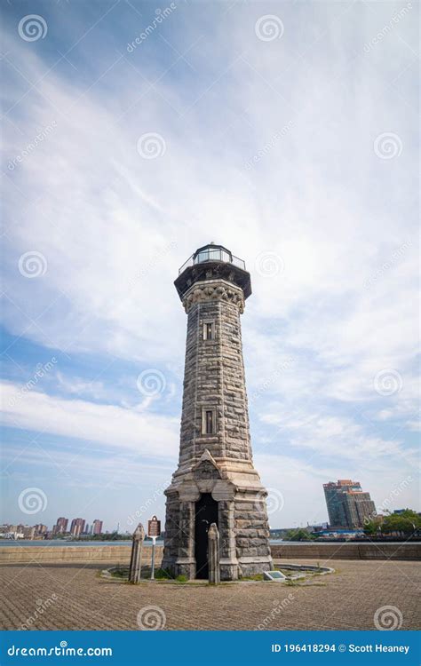 The Roosevelt Island Lighthouse at Lighthouse Park Editorial Stock Image - Image of tourism ...