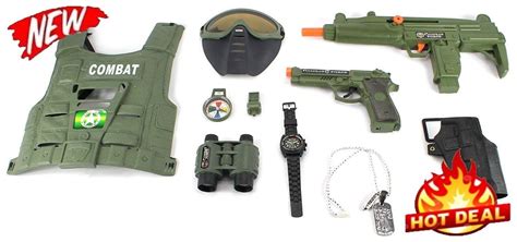 Combat Force Army Friction Toy Gun Complete Combo Set w/ Friction SMG, Army Dog | #1939330028