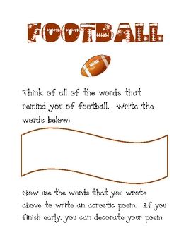 Concrete Poems About Football