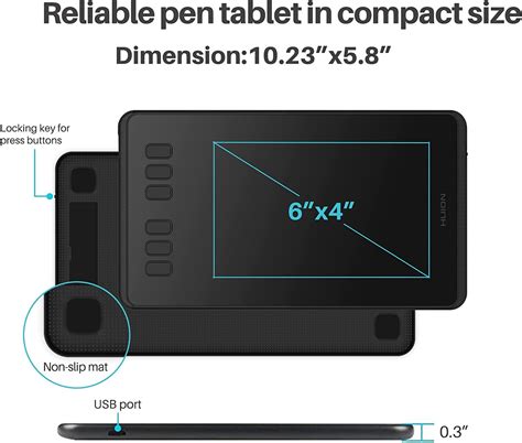 HUION Inspiroy H640P Drawing Graphics Tablet | Gopixelr