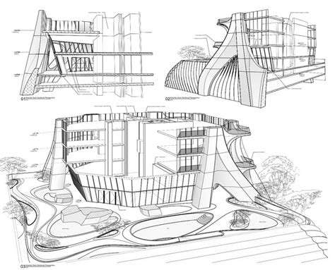 Zaha Hadid’s computer drawings of One Thousand Museum | Zaha hadid ...