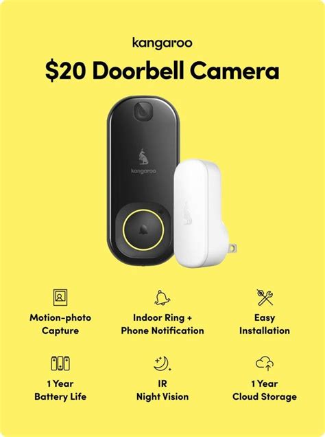 Kangaroo Doorbell Camera - Affordable doorbell camera with theft ...