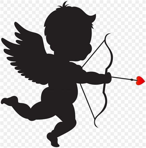 Valentine's Day Cupid Clip Art, PNG, 7904x8000px, Valentine S Day, Art, Black And White, Cupid ...