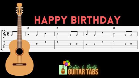 Happy Birthday (C Major) GUITAR TAB - YouTube