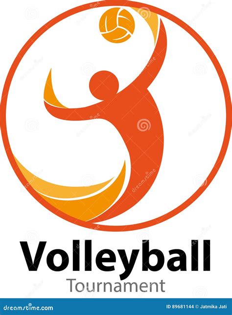 Volleyball Tournament. Emblem Template With Volleyball Ball. Design ...