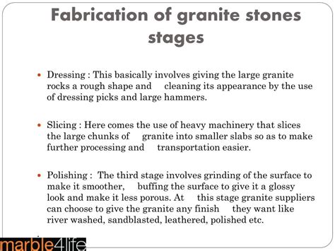 PPT - Understanding The Fabrication Process Of Granite PowerPoint ...