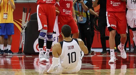 Jayson Tatum injury: Celtics star sprains ankle in USA win vs Turkey ...