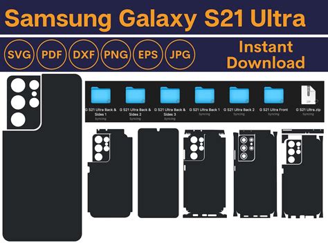 Samsung Galaxy S21 Ultra Skin Cut Template Vector Samsung | Etsy