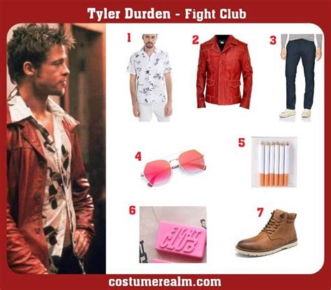 Dress Like Tyler Durden From Fight Club, Tyler Durden Costume, Cosplay, Halloween, Fancy Dress ...