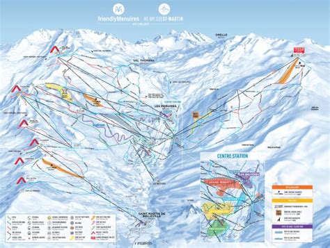 Mappa delle piste da sci a Les Menuires