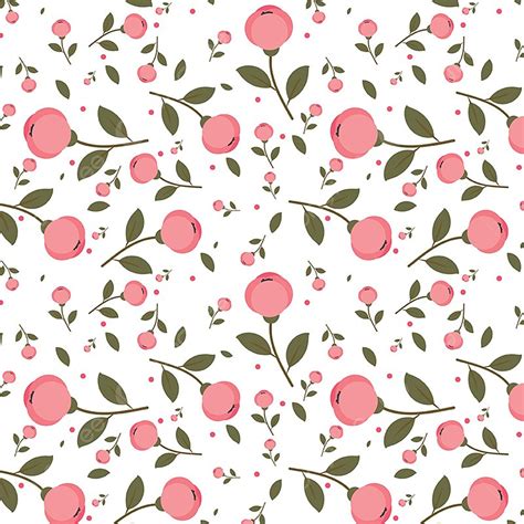 Pink Flower Pattern Vector Hd Images, Pink Flowers Pattern On White Background, Pattern Clipart ...