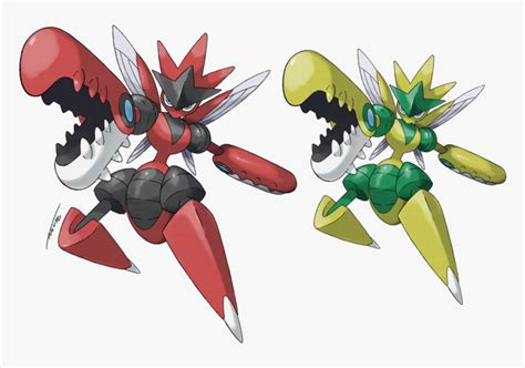 Pokemon Shiny Mega Scizor, HD Png Download - kindpng