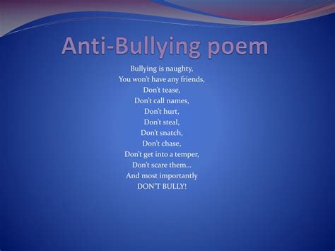 Anti Bullying Poster With A Sweet Poem And What Looks - vrogue.co