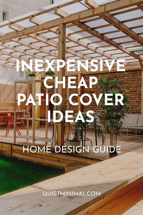 11+ Inexpensive Cheap Patio Cover Ideas (DIY - Prefab) - Quiet Minimal ...