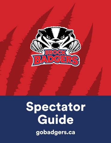 Brock Badgers Spectator Guide by Brock University - Issuu