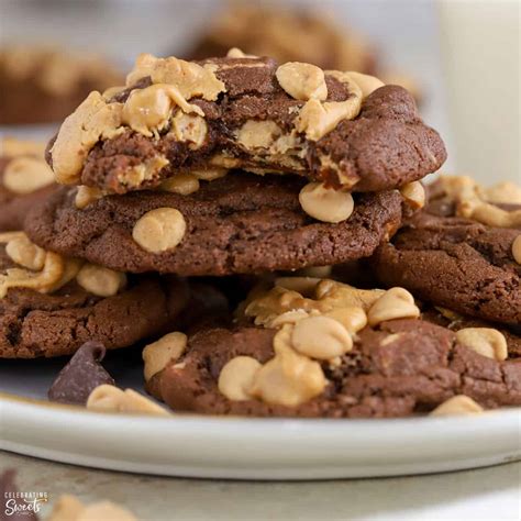 Chocolate Peanut Butter Cookies - Celebrating Sweets