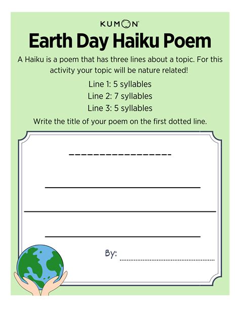 Earth Day Haiku Poem - Student Resources