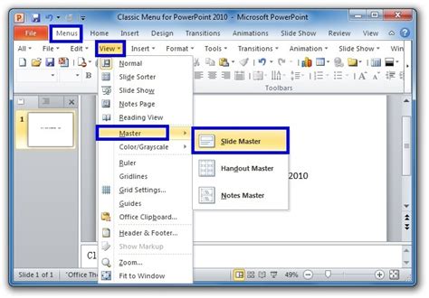 Where is Slide Master in Microsoft PowerPoint 2007, 2010, 2013, 2016, 2019 and 365