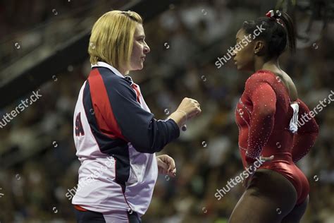 Simone Biles Coach Aimee Boorman During Editorial Stock Photo - Stock ...