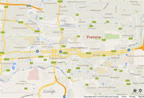 Map of Pretoria - World Easy Guides