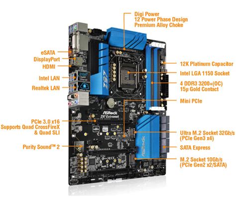 Used - Very Good: ASRock Z97 Extreme6 LGA 1150 Intel Z97 HDMI SATA 6Gb ...