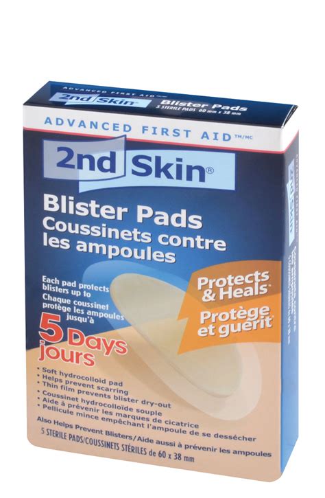 2nd Skin Blister Pads - 3.8 x 6cm (5/Box)