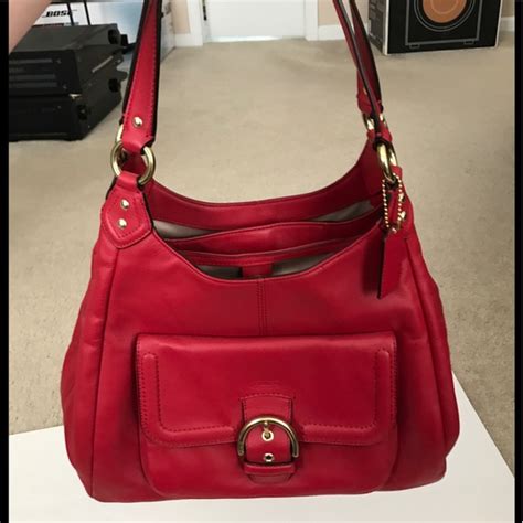 63% off Coach Handbags - Coach red leather hobo handbag *FLASH SALE ...