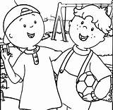 Caillou Soccer Friend Coloring Page  Wecoloringpagecom sketch template