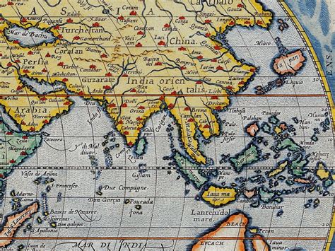 Vintage Ortelius World Map 1570