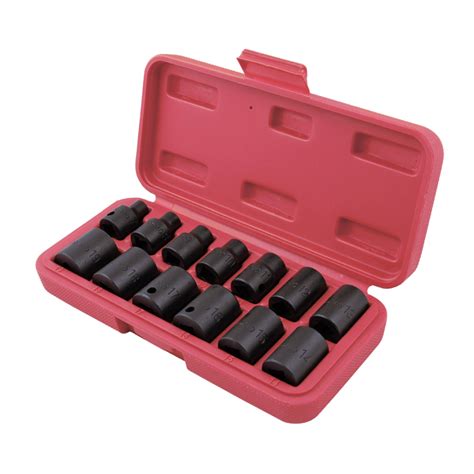 14PC 3/8 inch Drive Impact Socket Set, Metric, SAE