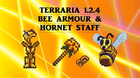 Terraria 1.2.4 Bee armour and Hornet Staff (new sumoning weapon) - YouTube