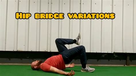 Hip bridge variations - YouTube