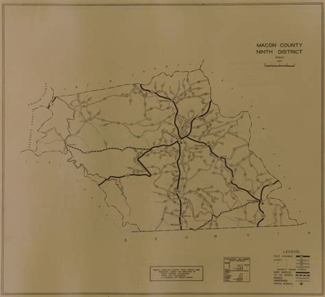 1930 Road Map of Macon County, North Carolina