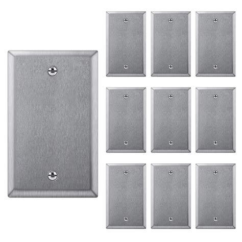 [10 Pack] BESTTEN Stainless Steel No Device Wall Plates, 1 Gang ...